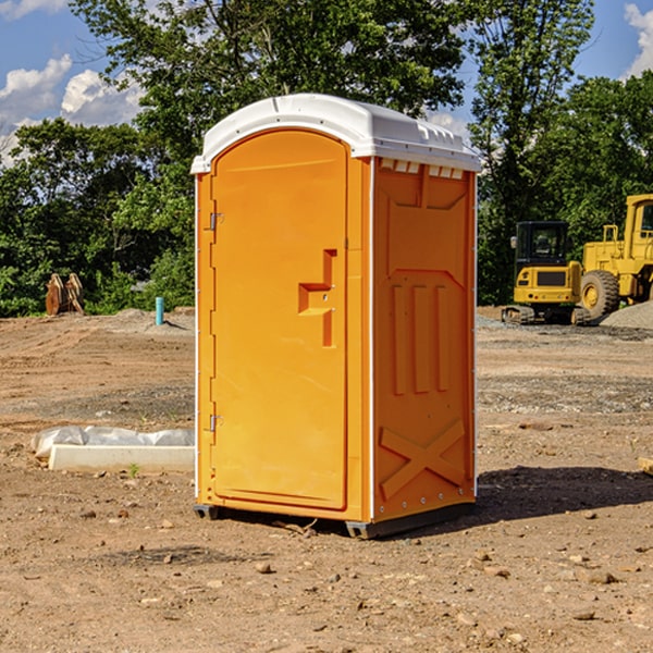 can i customize the exterior of the portable restrooms with my event logo or branding in Tuskegee